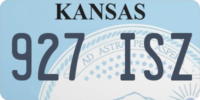 KS license plate 927ISZ