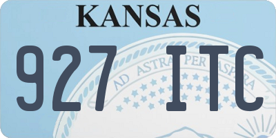 KS license plate 927ITC