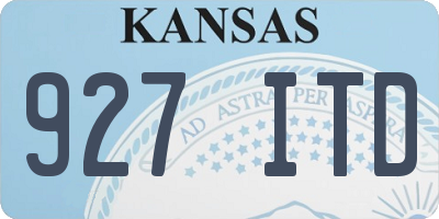 KS license plate 927ITD