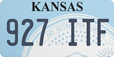 KS license plate 927ITF