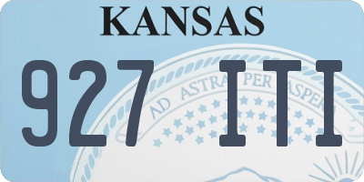 KS license plate 927ITI