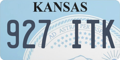 KS license plate 927ITK