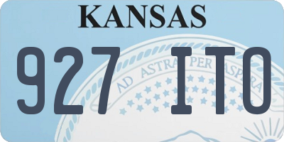 KS license plate 927ITO