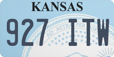 KS license plate 927ITW