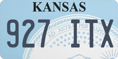 KS license plate 927ITX
