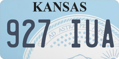 KS license plate 927IUA