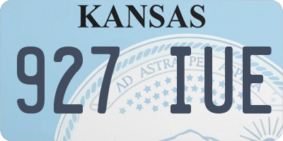 KS license plate 927IUE