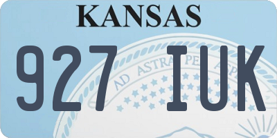 KS license plate 927IUK