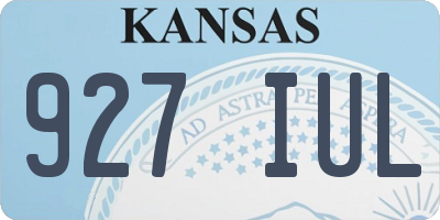 KS license plate 927IUL