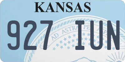 KS license plate 927IUN