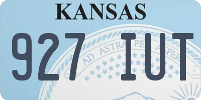 KS license plate 927IUT