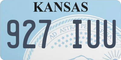 KS license plate 927IUU