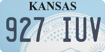 KS license plate 927IUV
