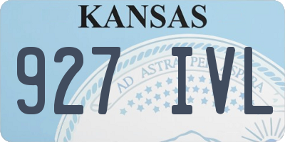 KS license plate 927IVL