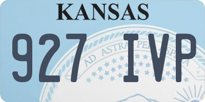 KS license plate 927IVP