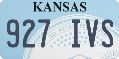 KS license plate 927IVS