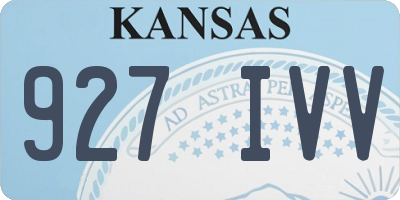 KS license plate 927IVV