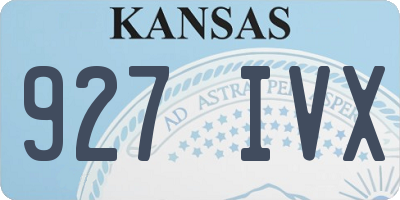 KS license plate 927IVX
