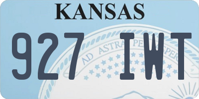 KS license plate 927IWT