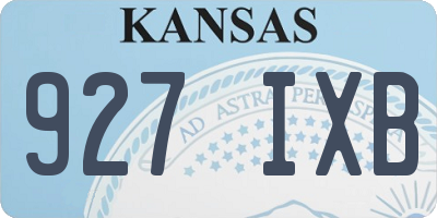 KS license plate 927IXB