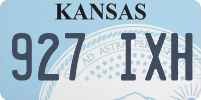 KS license plate 927IXH