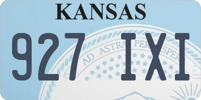 KS license plate 927IXI