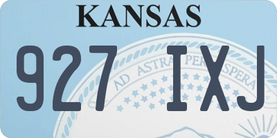 KS license plate 927IXJ
