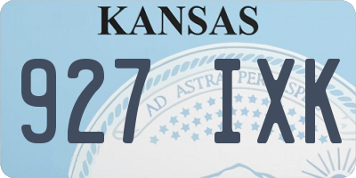KS license plate 927IXK
