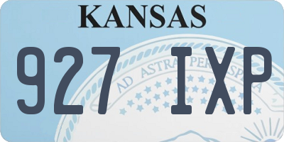 KS license plate 927IXP