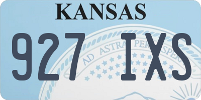 KS license plate 927IXS