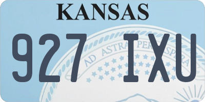 KS license plate 927IXU