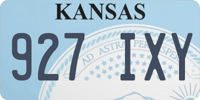 KS license plate 927IXY