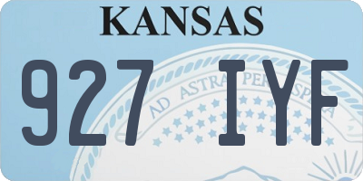 KS license plate 927IYF