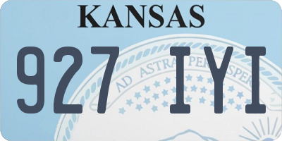 KS license plate 927IYI