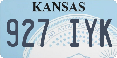KS license plate 927IYK