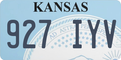 KS license plate 927IYV