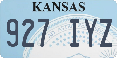 KS license plate 927IYZ