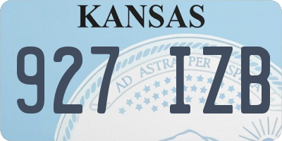 KS license plate 927IZB