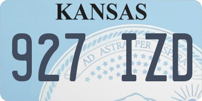 KS license plate 927IZD