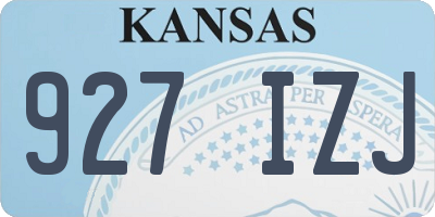 KS license plate 927IZJ