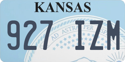 KS license plate 927IZM