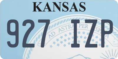 KS license plate 927IZP
