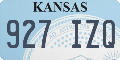 KS license plate 927IZQ