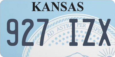 KS license plate 927IZX