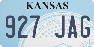 KS license plate 927JAG
