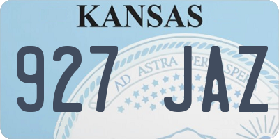KS license plate 927JAZ