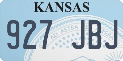 KS license plate 927JBJ