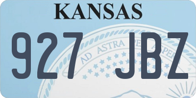 KS license plate 927JBZ