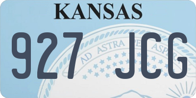 KS license plate 927JCG
