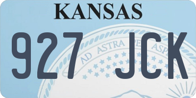 KS license plate 927JCK